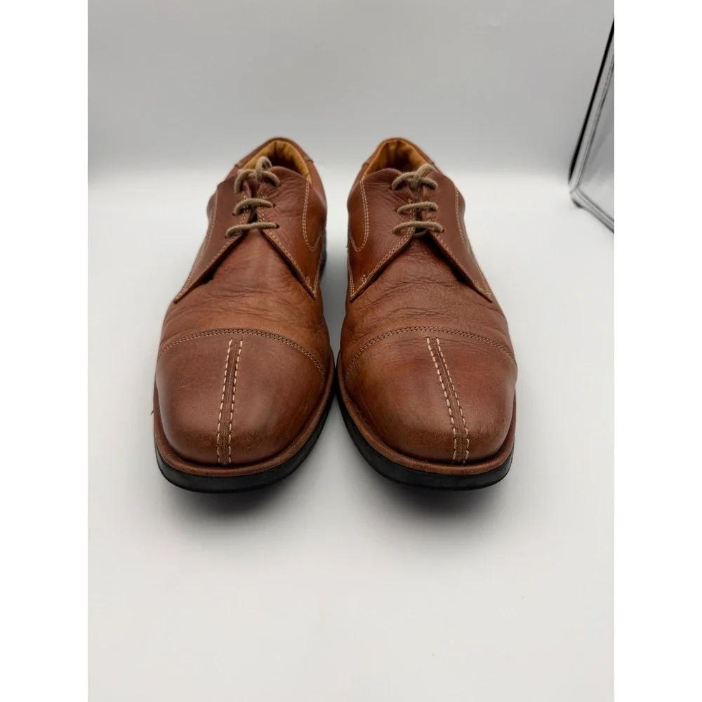 Sandro Moscoloni Mens Brown Leather Split Toe Oxford Shoes 10.5 D Made in Brazil